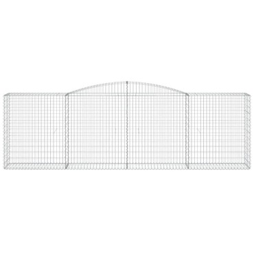 vidaXL Συρματοκιβώτια Τοξωτά 8 τεμ. 400x50x120/140 εκ. Γαλβαν. Ατσάλι
