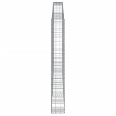 vidaXL Συρματοκιβώτια Τοξωτά 2 τεμ. 400x30x220/240 εκ. Γαλβαν. Ατσάλι
