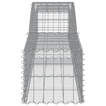 vidaXL Συρματοκιβώτια Τοξωτά 10 τεμ. 400x50x40/60 εκ. Γαλβαν. Ατσάλι