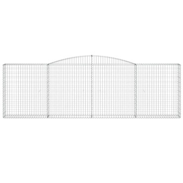vidaXL Συρματοκιβώτια Τοξωτά 6 τεμ. 400x30x120/140 εκ. Γαλβαν. Ατσάλι