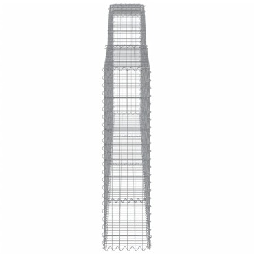 vidaXL Συρματοκιβώτια Τοξωτά 6 τεμ. 400x30x120/140 εκ. Γαλβαν. Ατσάλι