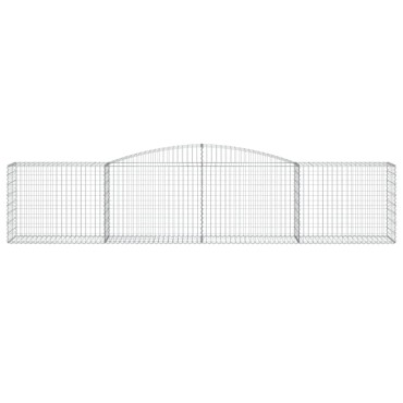 vidaXL Συρματοκιβώτια Τοξωτά 3 τεμ. 400x50x80/100 εκ. Γαλβαν. Ατσάλι