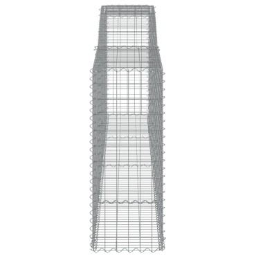 vidaXL Συρματοκιβώτια Τοξωτά 7 τεμ. 400x50x120/140 εκ. Γαλβαν. Ατσάλι