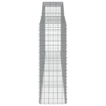 vidaXL Συρματοκιβώτια Τοξωτά 4 τεμ. 400x50x140/160 εκ. Γαλβαν. Ατσάλι