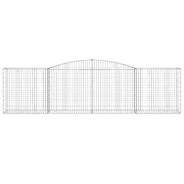 vidaXL Συρματοκιβώτια Τοξωτά 2 τεμ. 400x50x100/120 εκ. Γαλβαν. Ατσάλι