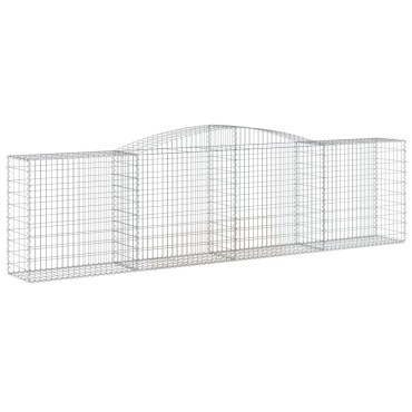 vidaXL Συρματοκιβώτια Τοξωτά 25 τεμ. 400x50x100/120 εκ. Γαλβαν. Ατσάλι