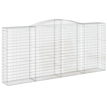 vidaXL Συρματοκιβώτια Τοξωτά 5 τεμ. 400x50x180/200 εκ. Γαλβαν. Ατσάλι