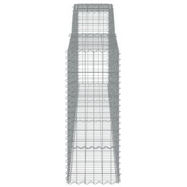 vidaXL Συρματοκιβώτια Τοξωτά 3 τεμ. 400x50x120/140 εκ. Γαλβαν. Ατσάλι