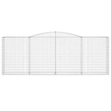 vidaXL Συρματοκιβώτια Τοξωτά 10 τεμ. 400x50x140/160 εκ. Γαλβαν. Ατσάλι