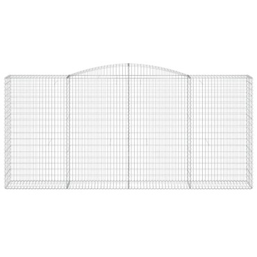 vidaXL Συρματοκιβώτια Τοξωτά 2 τεμ. 400x50x180/200 εκ. Γαλβαν. Ατσάλι