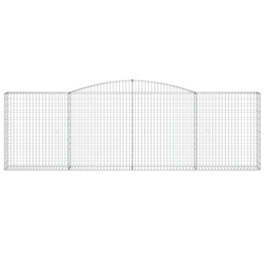 vidaXL Συρματοκιβώτια Τοξωτά 7 τεμ. 400x30x120/140 εκ. Γαλβαν. Ατσάλι