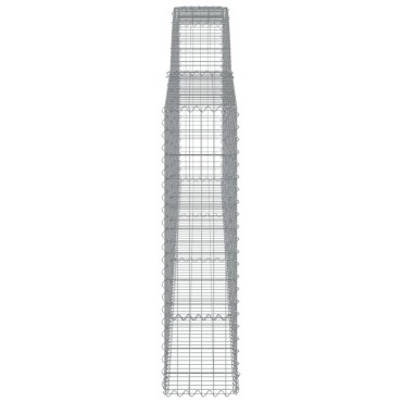 vidaXL Συρματοκιβώτια Τοξωτά 7 τεμ. 400x30x120/140 εκ. Γαλβαν. Ατσάλι