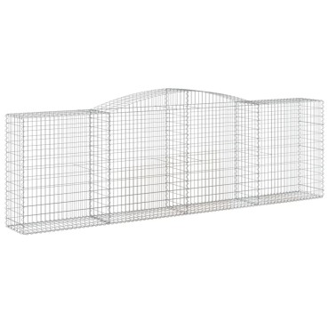 vidaXL Συρματοκιβώτια Τοξωτά 10 τεμ. 400x50x120/140 εκ. Γαλβαν. Ατσάλι