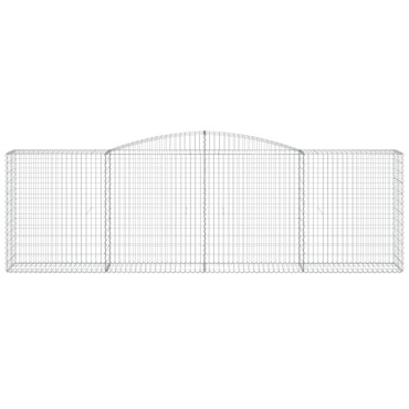 vidaXL Συρματοκιβώτια Τοξωτά 10 τεμ. 400x50x120/140 εκ. Γαλβαν. Ατσάλι
