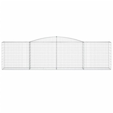 vidaXL Συρματοκιβώτια Τοξωτά 3 τεμ. 400x50x100/120 εκ. Γαλβαν. Ατσάλι