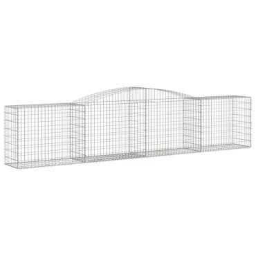 vidaXL Συρματοκιβώτια Τοξωτά 25 τεμ. 400x50x80/100 εκ. Γαλβαν. Ατσάλι