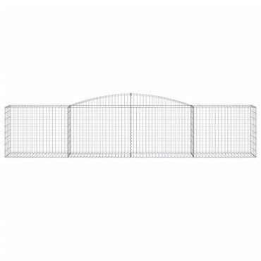 vidaXL Συρματοκιβώτια Τοξωτά 25 τεμ. 400x50x80/100 εκ. Γαλβαν. Ατσάλι