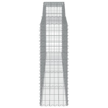 vidaXL Συρματοκιβώτια Τοξωτά 7 τεμ. 400x50x140/160 εκ. Γαλβαν. Ατσάλι