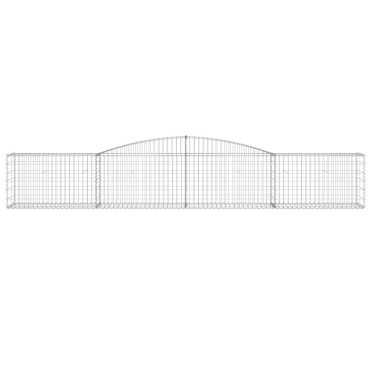 vidaXL Συρματοκιβώτια Τοξωτά 4 τεμ. 400x50x60/80 εκ. Γαλβαν. Ατσάλι