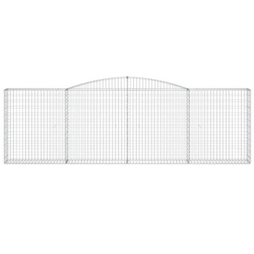 vidaXL Συρματοκιβώτια Τοξωτά 4 τεμ. 400x30x120/140 εκ. Γαλβαν. Ατσάλι