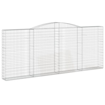 vidaXL Συρματοκιβώτια Τοξωτά 2 τεμ. 400x30x160/180 εκ. Γαλβαν. Ατσάλι
