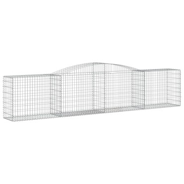 vidaXL Συρματοκιβώτια Τοξωτά 2 τεμ. 400x50x80/100 εκ. Γαλβαν. Ατσάλι