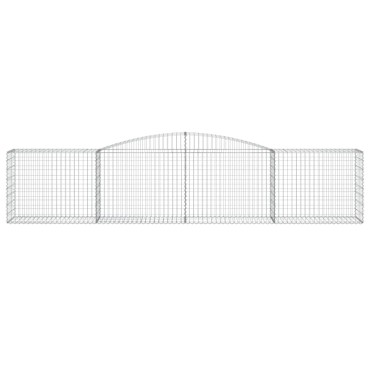 vidaXL Συρματοκιβώτια Τοξωτά 2 τεμ. 400x50x80/100 εκ. Γαλβαν. Ατσάλι