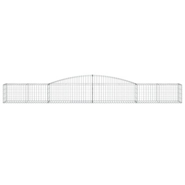 vidaXL Συρματοκιβώτια Τοξωτά 9 τεμ. 400x50x40/60 εκ. Γαλβαν. Ατσάλι