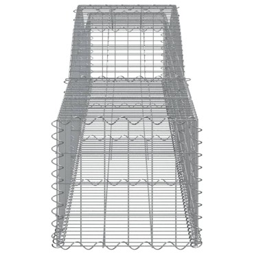 vidaXL Συρματοκιβώτια Τοξωτά 9 τεμ. 400x50x40/60 εκ. Γαλβαν. Ατσάλι