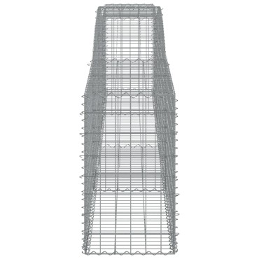 vidaXL Συρματοκιβώτια Τοξωτά 4 τεμ. 400x50x80/100 εκ. Γαλβαν. Ατσάλι