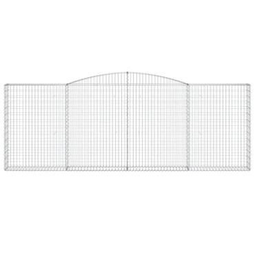 vidaXL Συρματοκιβώτια Τοξωτά 5 τεμ. 400x30x140/160 εκ. Γαλβαν. Ατσάλι