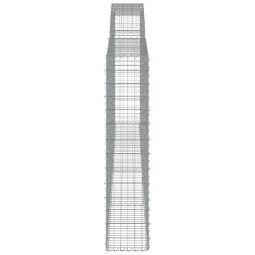 vidaXL Συρματοκιβώτια Τοξωτά 5 τεμ. 400x30x140/160 εκ. Γαλβαν. Ατσάλι