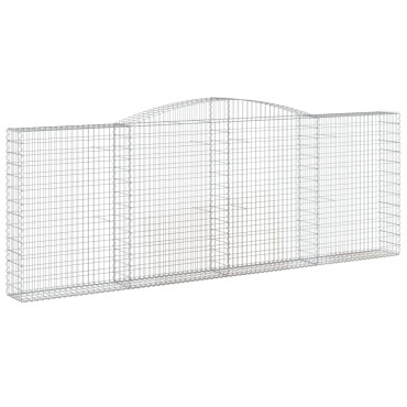 vidaXL Συρματοκιβώτια Τοξωτά 4 τεμ. 400x30x140/160 εκ. Γαλβαν. Ατσάλι
