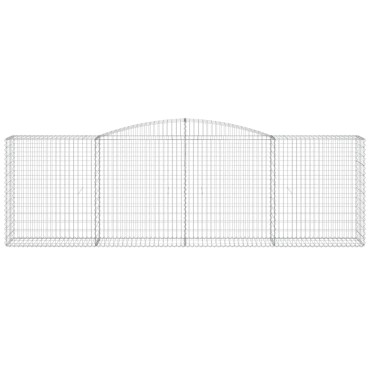 vidaXL Συρματοκιβώτια Τοξωτά 15 τεμ. 400x50x120/140 εκ. Γαλβαν. Ατσάλι
