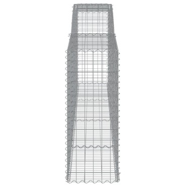 vidaXL Συρματοκιβώτια Τοξωτά 15 τεμ. 400x50x120/140 εκ. Γαλβαν. Ατσάλι