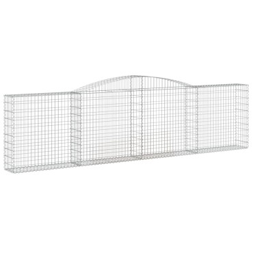 vidaXL Συρματοκιβώτια Τοξωτά 15 τεμ. 400x30x100/120 εκ. Γαλβαν. Ατσάλι