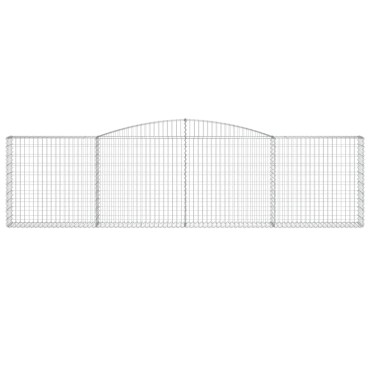 vidaXL Συρματοκιβώτια Τοξωτά 15 τεμ. 400x30x100/120 εκ. Γαλβαν. Ατσάλι