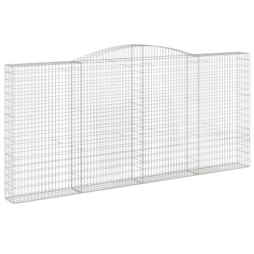 vidaXL Συρματοκιβώτια Τοξωτά 4 τεμ. 400x30x180/200 εκ. Γαλβαν. Ατσάλι