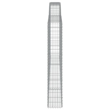 vidaXL Συρματοκιβώτια Τοξωτά 4 τεμ. 400x30x180/200 εκ. Γαλβαν. Ατσάλι