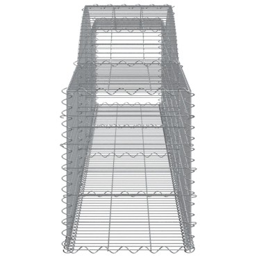 vidaXL Συρματοκιβώτια Τοξωτά 3 τεμ. 400x50x60/80 εκ. Γαλβαν. Ατσάλι