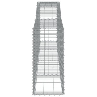 vidaXL Συρματοκιβώτια Τοξωτά 15 τεμ. 400x50x100/120 εκ. Γαλβαν. Ατσάλι