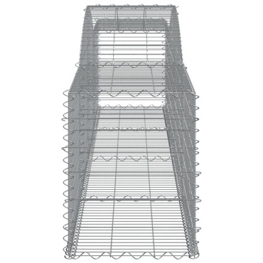 vidaXL Συρματοκιβώτια Τοξωτά 15 τεμ. 400x50x60/80 εκ. Γαλβαν. Ατσάλι