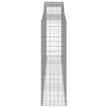 vidaXL Συρματοκιβώτια Τοξωτά 6 τεμ. 400x50x160/180 εκ. Γαλβαν. Ατσάλι