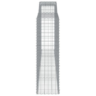 vidaXL Συρματοκιβώτια Τοξωτά 3 τεμ. 400x50x160/180 εκ. Γαλβαν. Ατσάλι