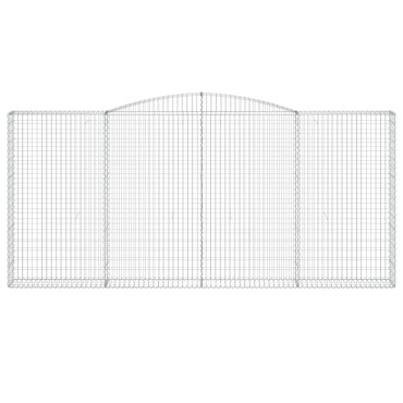 vidaXL Συρματοκιβώτια Τοξωτά 5 τεμ. 400x30x180/200 εκ. Γαλβαν. Ατσάλι