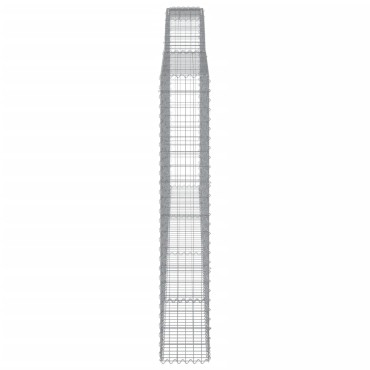 vidaXL Συρματοκιβώτια Τοξωτά 5 τεμ. 400x30x180/200 εκ. Γαλβαν. Ατσάλι