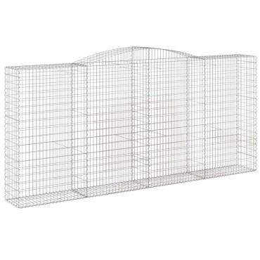vidaXL Συρματοκιβώτια Τοξωτά 4 τεμ. 400x50x180/200 εκ. Γαλβαν. Ατσάλι