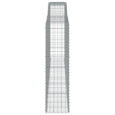 vidaXL Συρματοκιβώτια Τοξωτά 4 τεμ. 400x50x180/200 εκ. Γαλβαν. Ατσάλι
