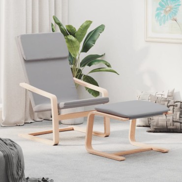 vidaXL Πολυθρόνα Relax Ανοιχτό Γκρι Υφασμάτινη 59x82x98cm 1 τεμ.