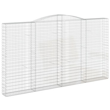 vidaXL Συρματοκιβώτια Τοξωτά 4 τεμ. 400x30x220/240 εκ. Γαλβαν. Ατσάλι